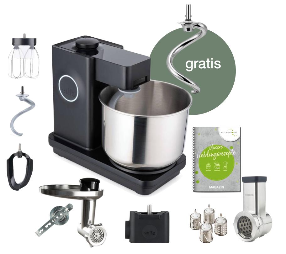 Wilfa Küchenmaschine Probaker schwarz - Komplett Set