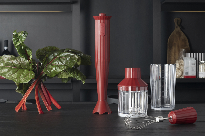 Alessi Plissé Stabmixer Set Rot Alessi Plissé Stabmixer Set Rot