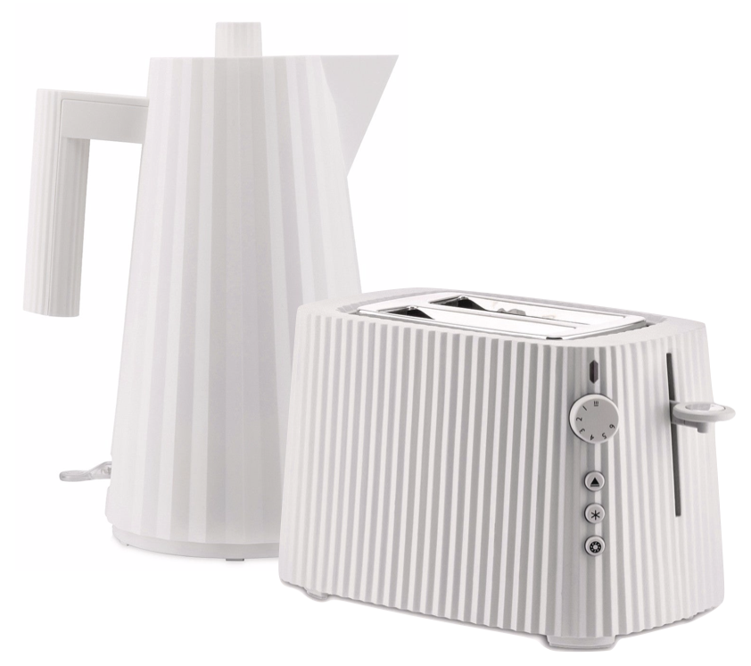  Alessi Plissé  Wasserkocher - Toaster Set Weiss