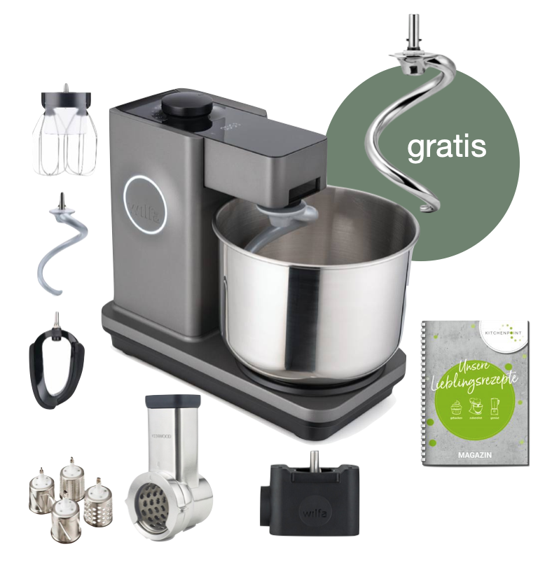 Wilfa Küchenmaschine Probaker Timer grau - Gemüse Set