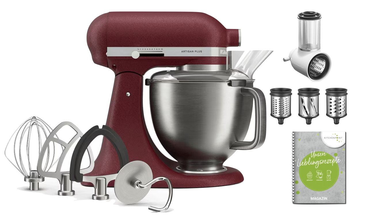 KitchenAid Küchenmaschine Artisan Plus 4,7L SUN DRIED TOMATO - Gemüse Set