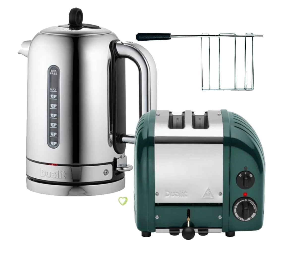 Dualit Classic Toaster 2 Scheiben Evergreen - Black Week Set