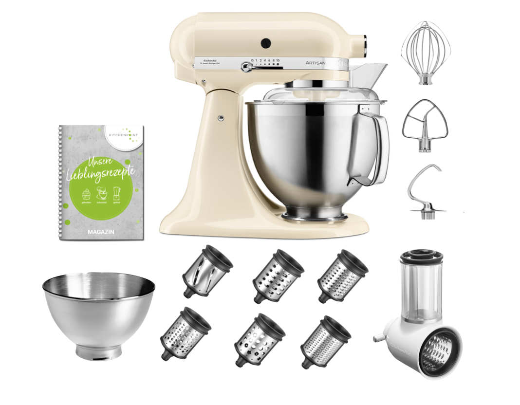 KitchenAid Küchenmaschine 185 Gemüse Multi Set Creme KitchenAid Küchenmaschine 185 Gemüse Multi Set Creme