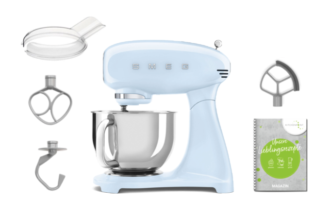 SMEG Küchenmaschine Vollfarbe Pastellblau SMF05