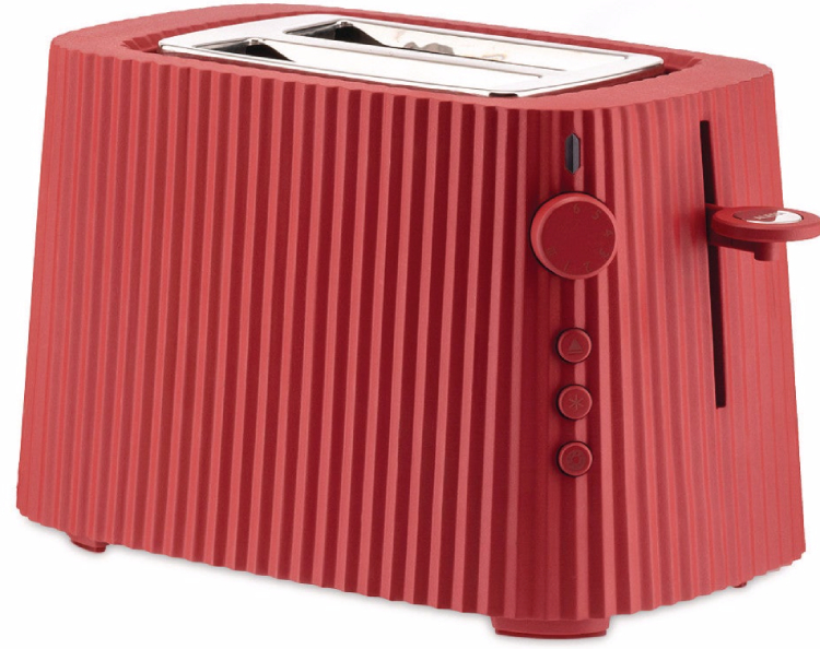 Alessi Plissé Wasserkocher - Toaster Set klein Rot Alessi Plissé Wasserkocher - Toaster Set klein Rot