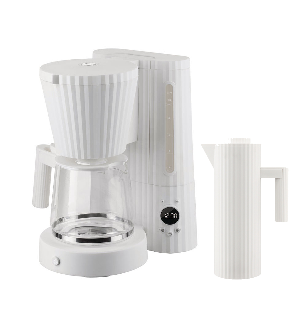 Alessi Plisse Kaffeemaschine - Isolierkannen Set weiss