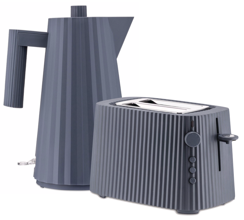 Alessi Plissé  Wasserkocher - Toaster Set Grau