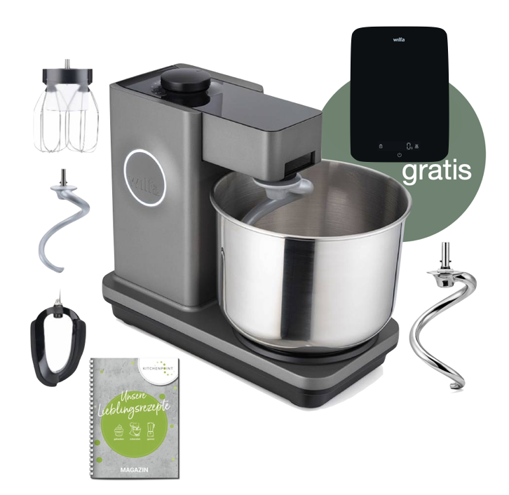 Wilfa Küchenmaschine Probaker grau - Knethaken Set