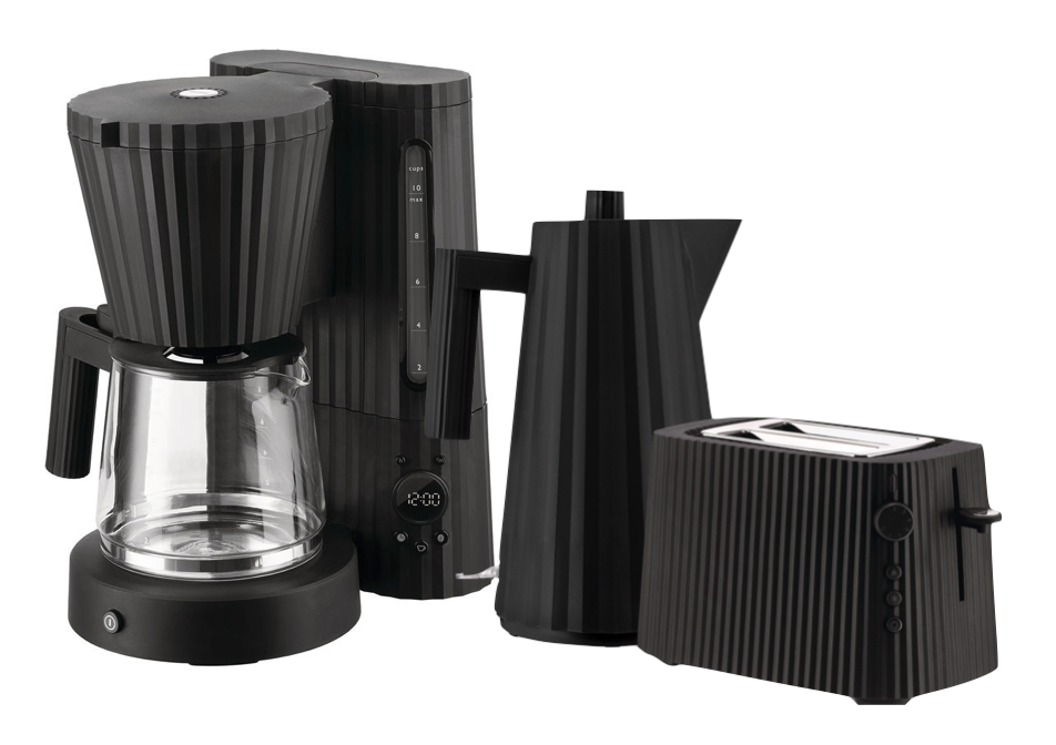 Alessi Plissé  Frühstücks Set schwarz