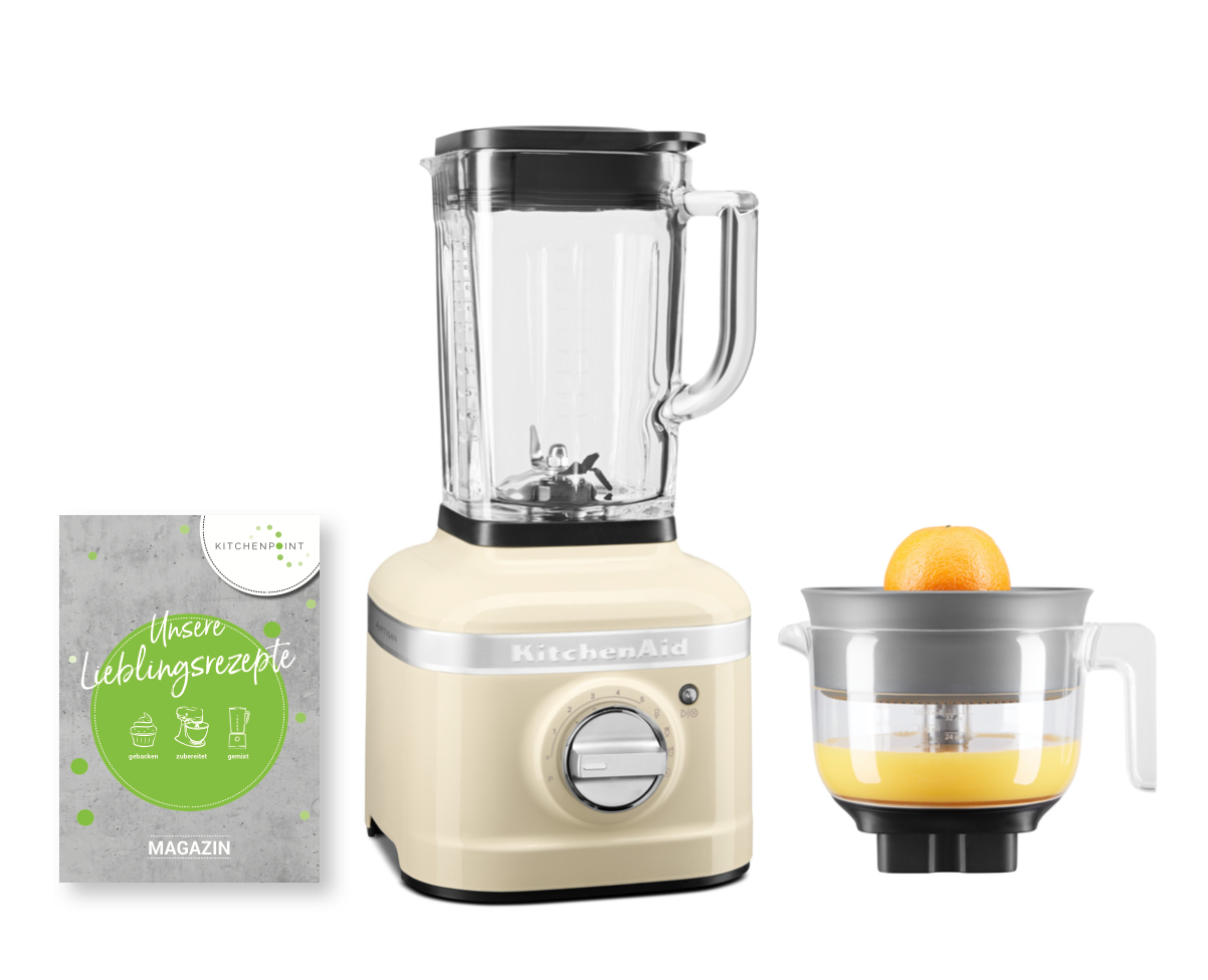 KitchenAid Blender K400 Zitruspressen Set Creme