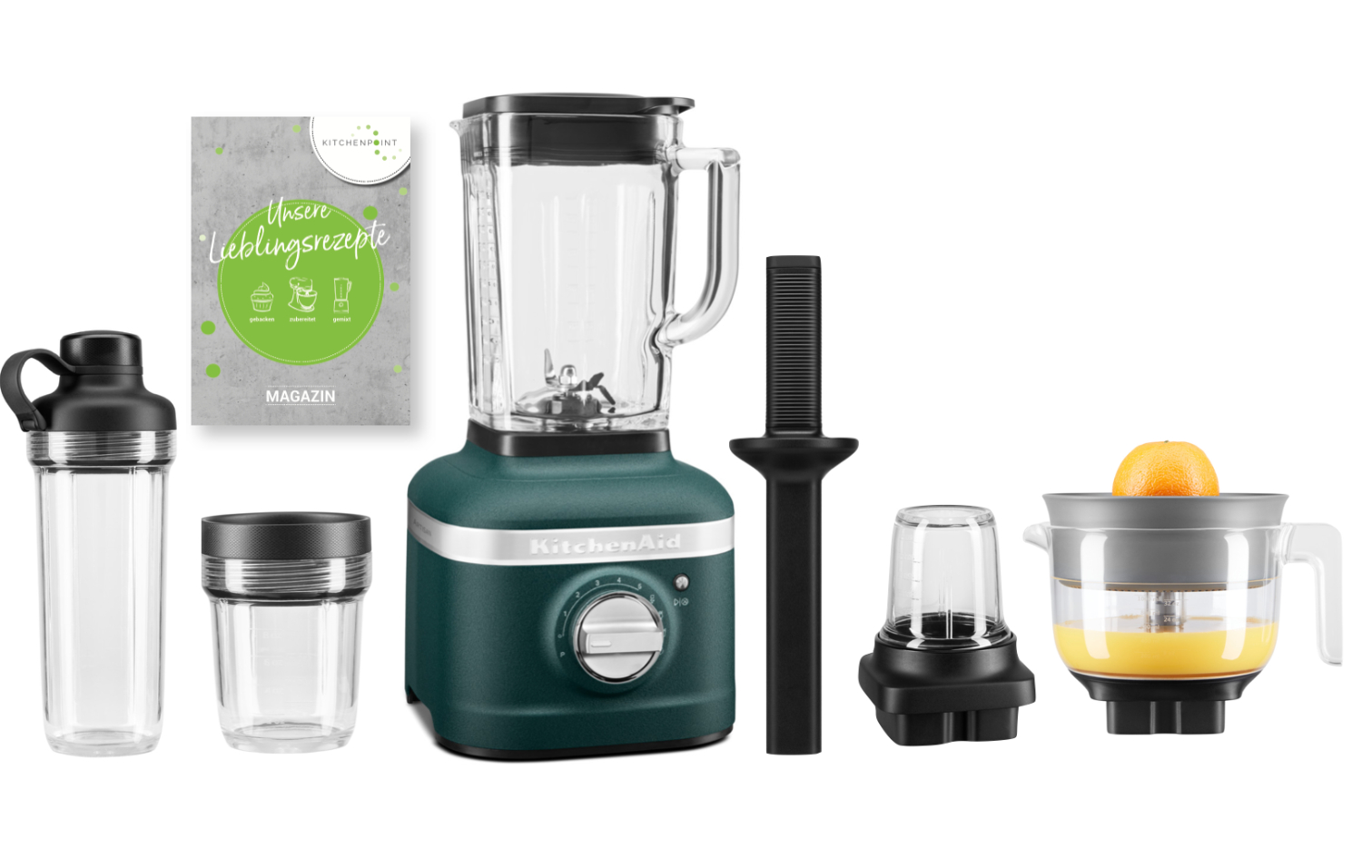 KitchenAid Blender K400 Komplett Set Pebbled Palm