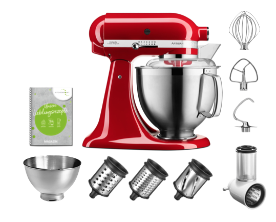 KitchenAid Küchenmaschine 185 Gemüse Set Empire Rot KitchenAid Küchenmaschine 185 Gemüse Set Empire Rot