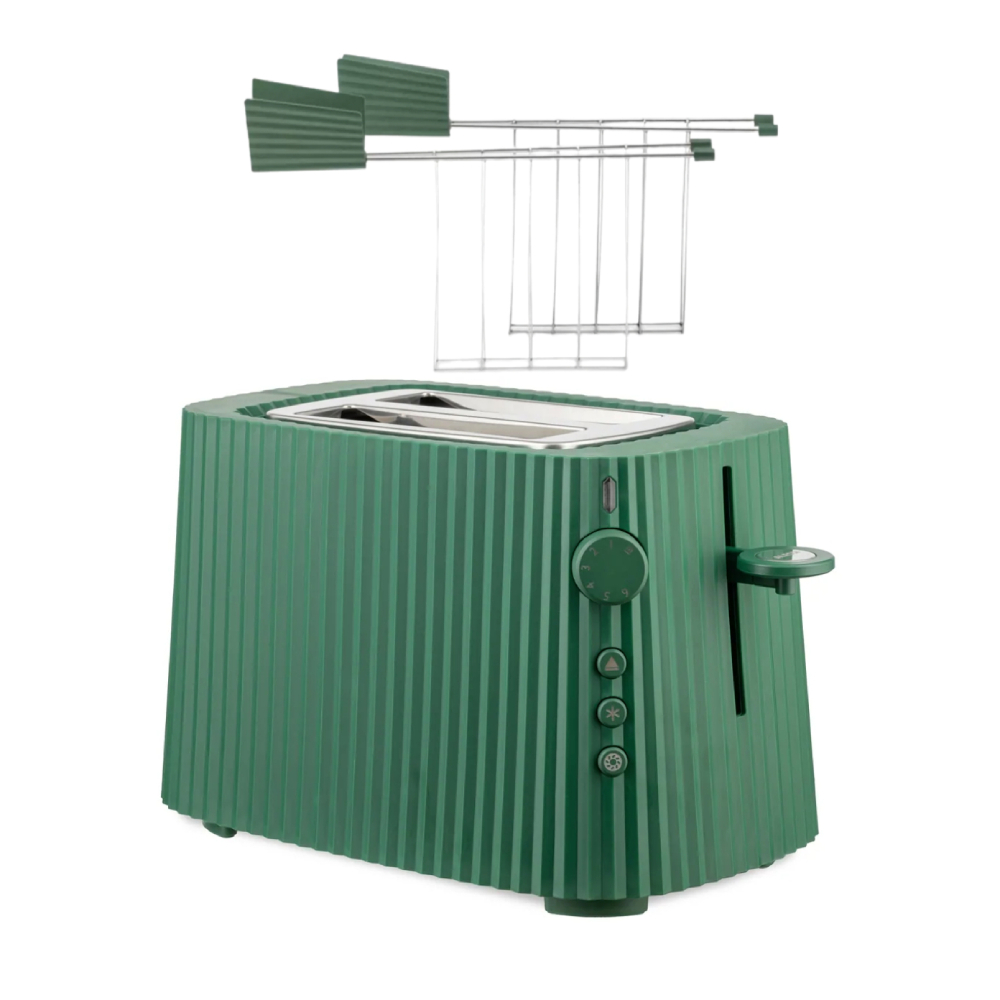 Alessi Plissé Toaster mit Zange - Set Grün Alessi Plissé Toaster mit Zange - Set Grün