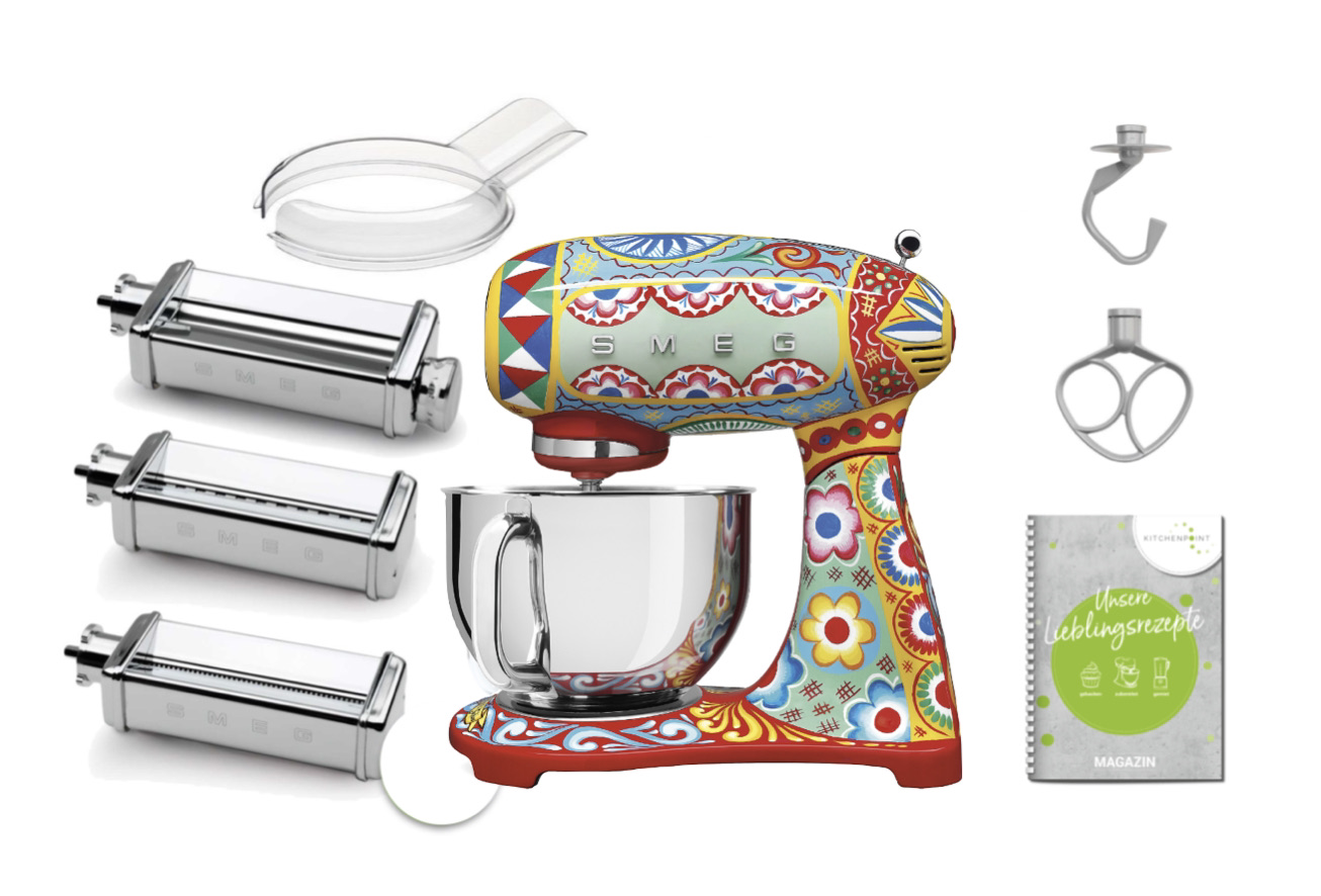 SMEG Küchenmaschine SMF03 Vollfarbe - Pasta Set Dolce & Gabbana SMEG Küchenmaschine SMF03 Vollfarbe - Pasta Set Dolce & Gabbana