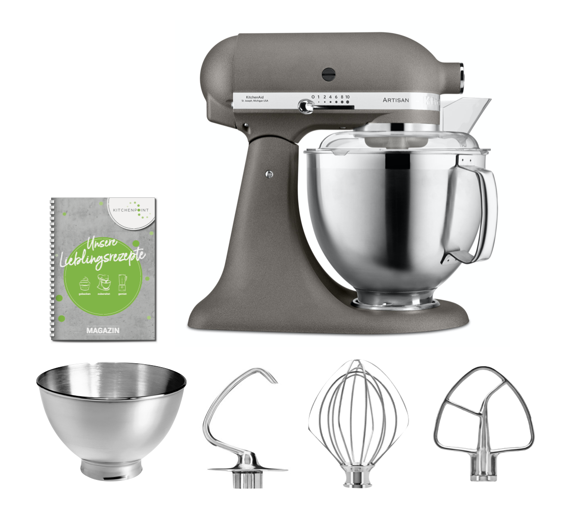 KitchenAid BLACK SALE Set - Grau Küchenmaschine 5KSM185