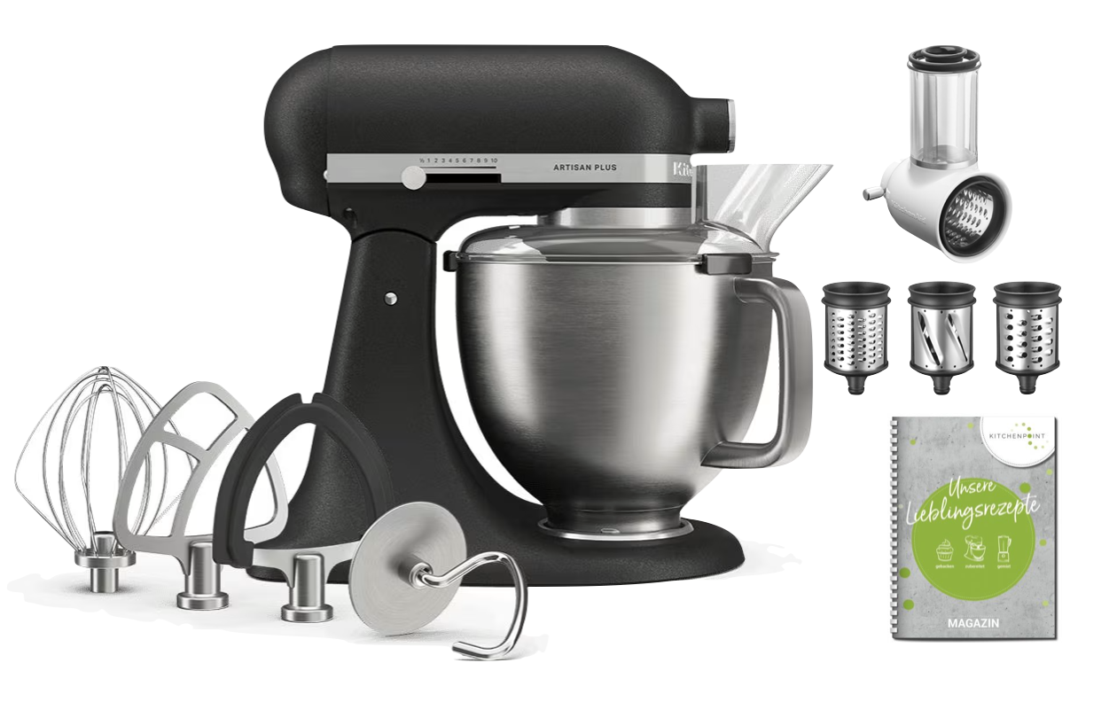 KitchenAid Küchenmaschine Artisan Plus 4,7L GUSSEISEN SCHWARZ - Gemüse Set