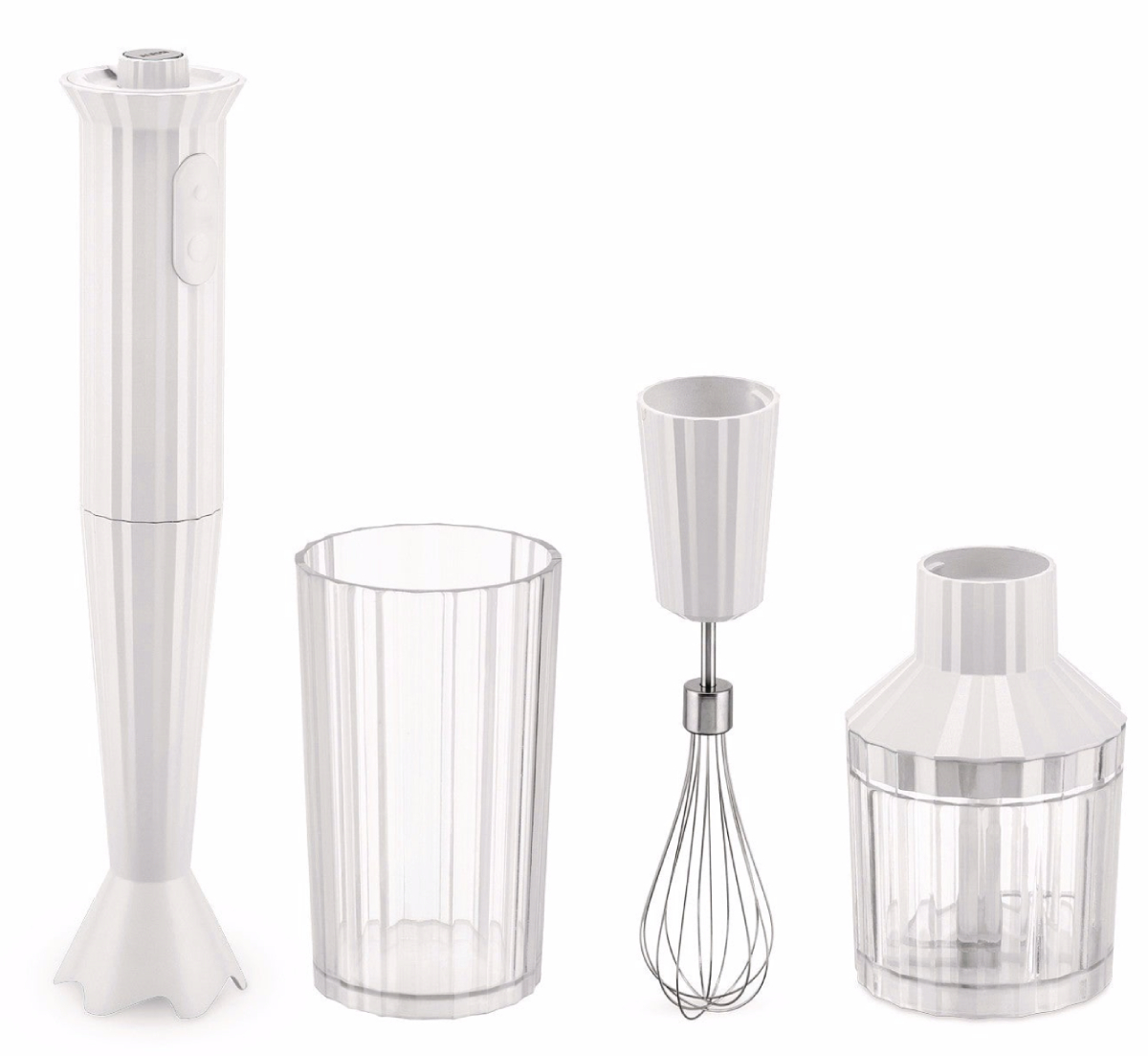 Alessi Plissé Stabmixer Set Weiß Alessi Plissé Stabmixer Set Weiß