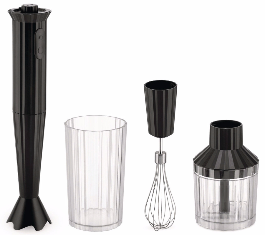 Alessi Plissé Stabmixer Set Schwarz Alessi Plissé Stabmixer Set Schwarz