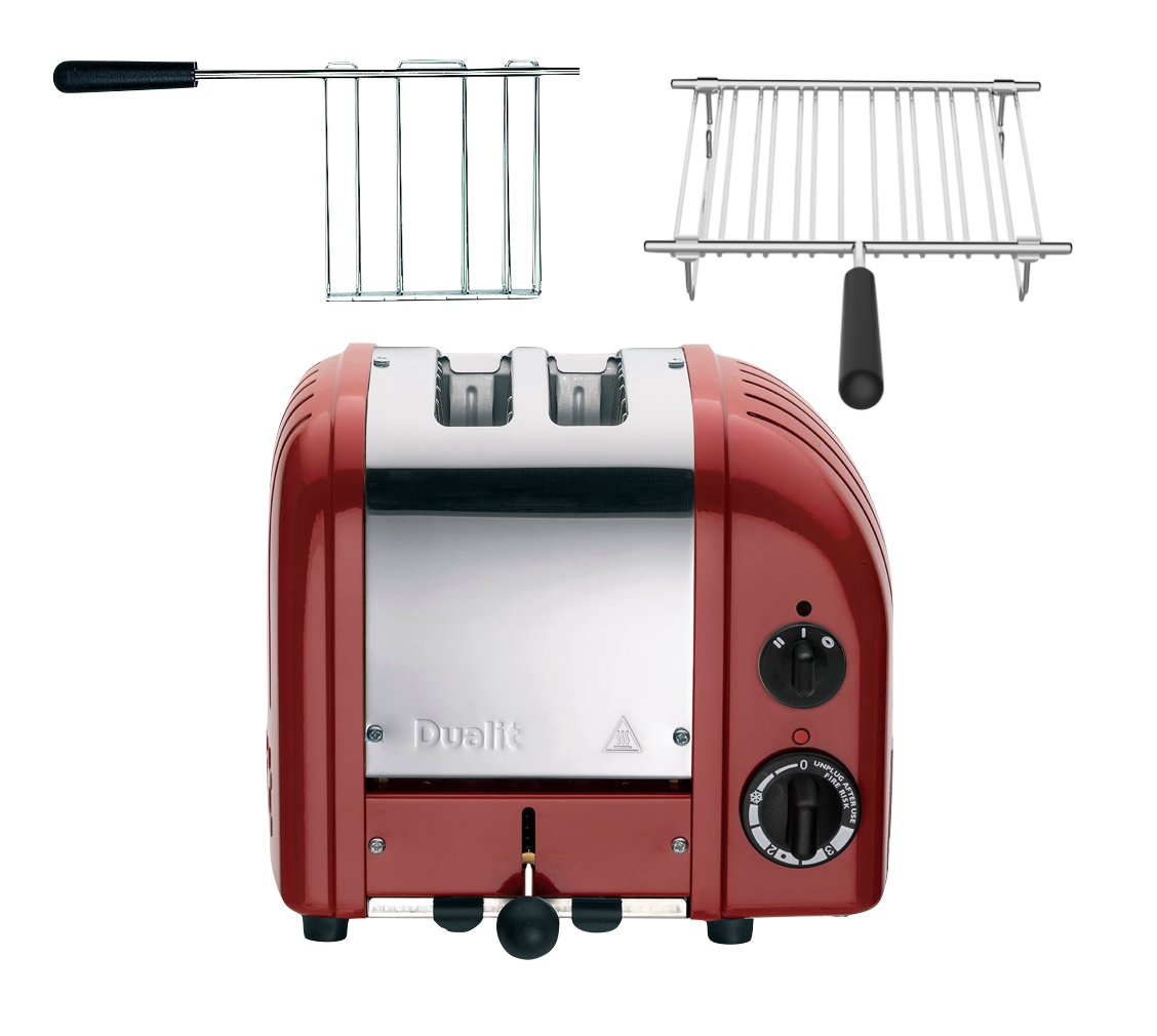 Dualit Classic Toaster 2 Scheiben Rot - Komplett Set