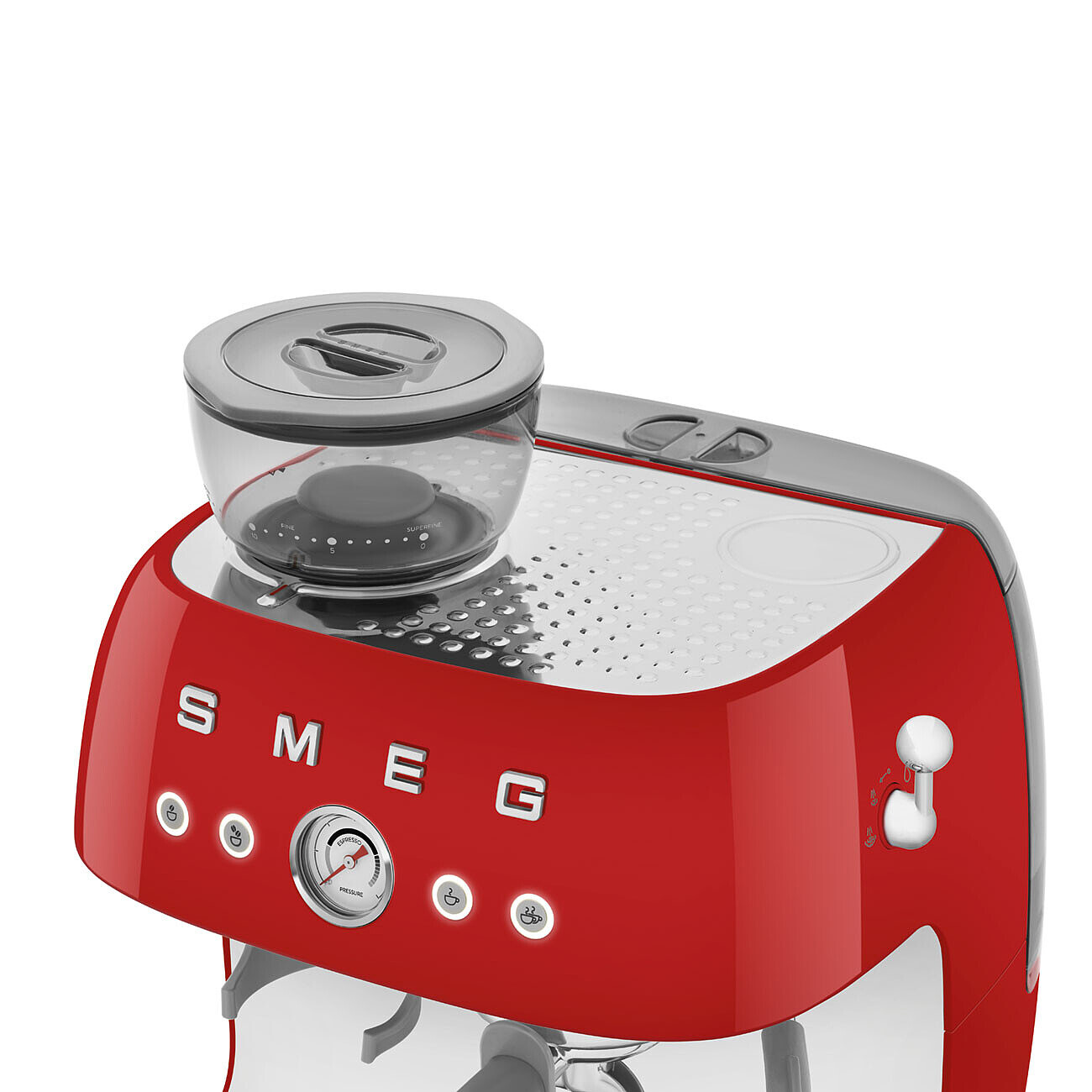 SMEG Espressomaschine mit integrierter Kaffeemühle Rot SMEG Espressomaschine mit integrierter Kaffeemühle Rot
