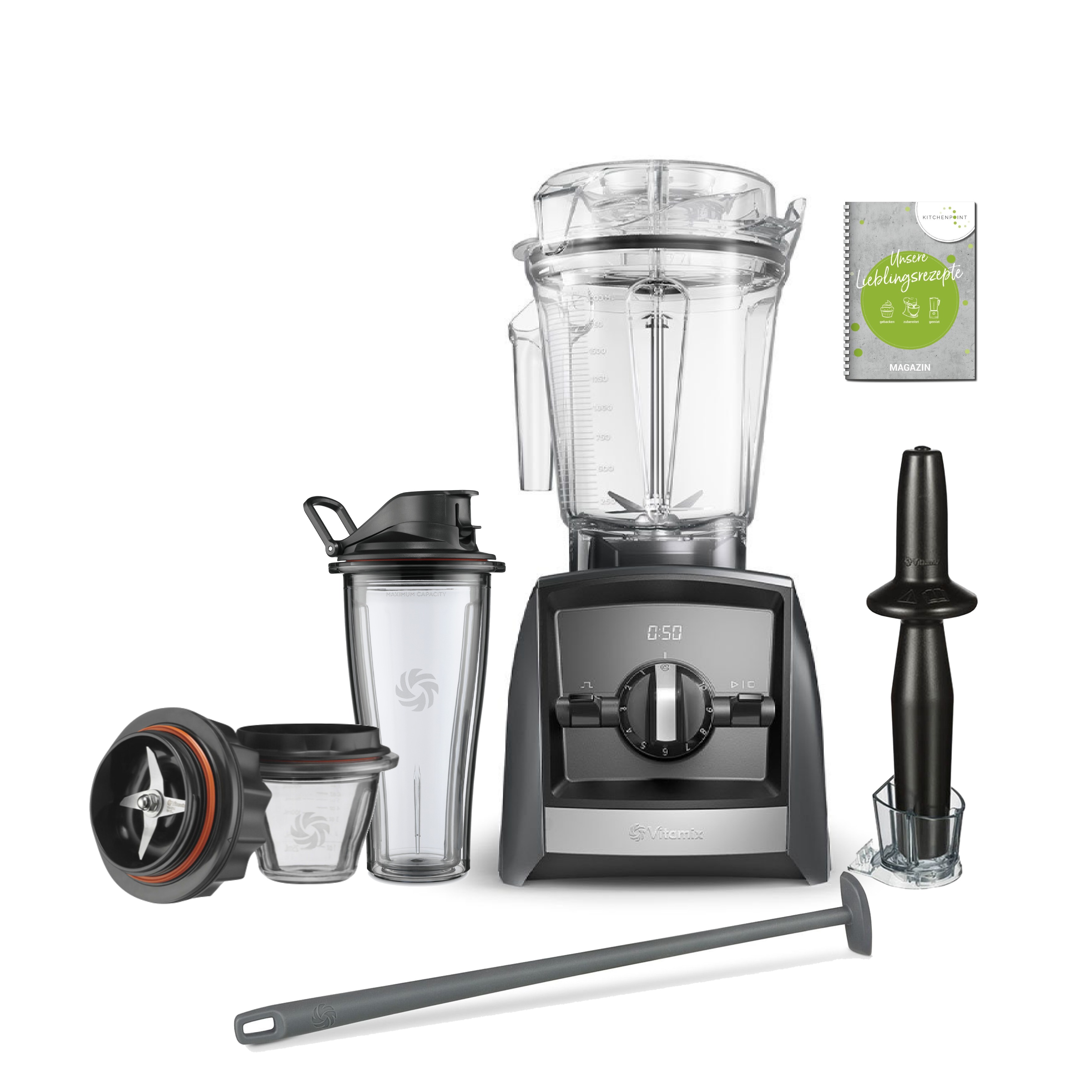 Vitamix ASCENT Mixer A2300i Jubiläums Set inkl. Starter Paket - Schiefer Grau 