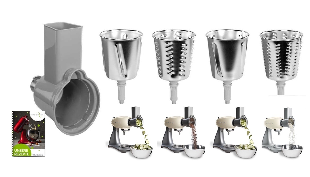 SMEG Küchenmaschine SMF03 Vollfarbe - Gemüse Set Anthrazit-grau SMEG Küchenmaschine SMF03 Vollfarbe - Gemüse Set Anthrazit-grau