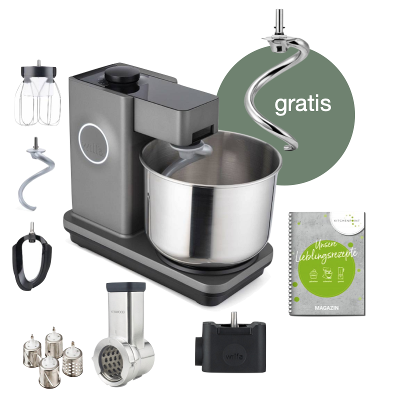 Wilfa Küchenmaschine Probaker grau - Gemüse Set