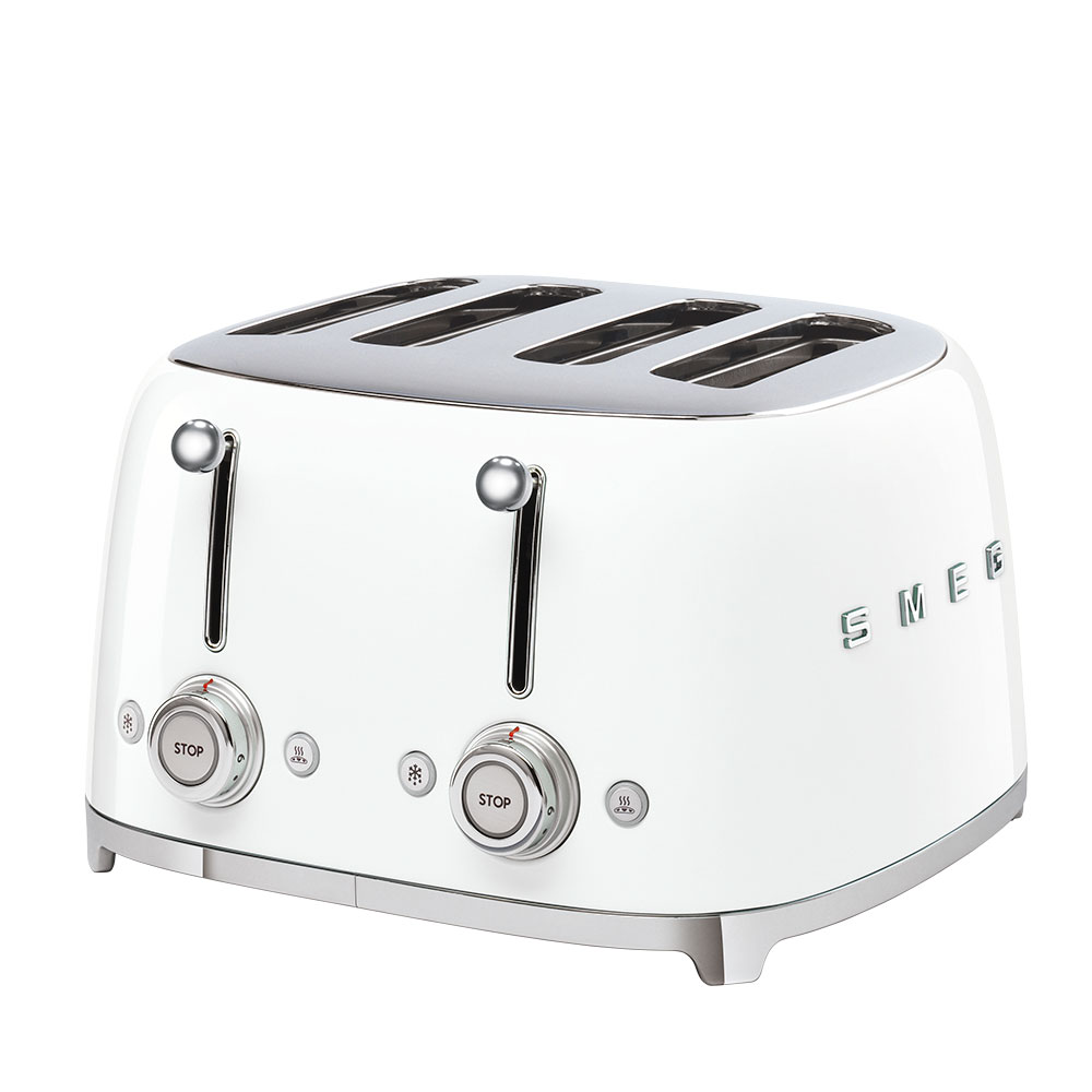 SMEG Toaster 4 Schlitze weiß