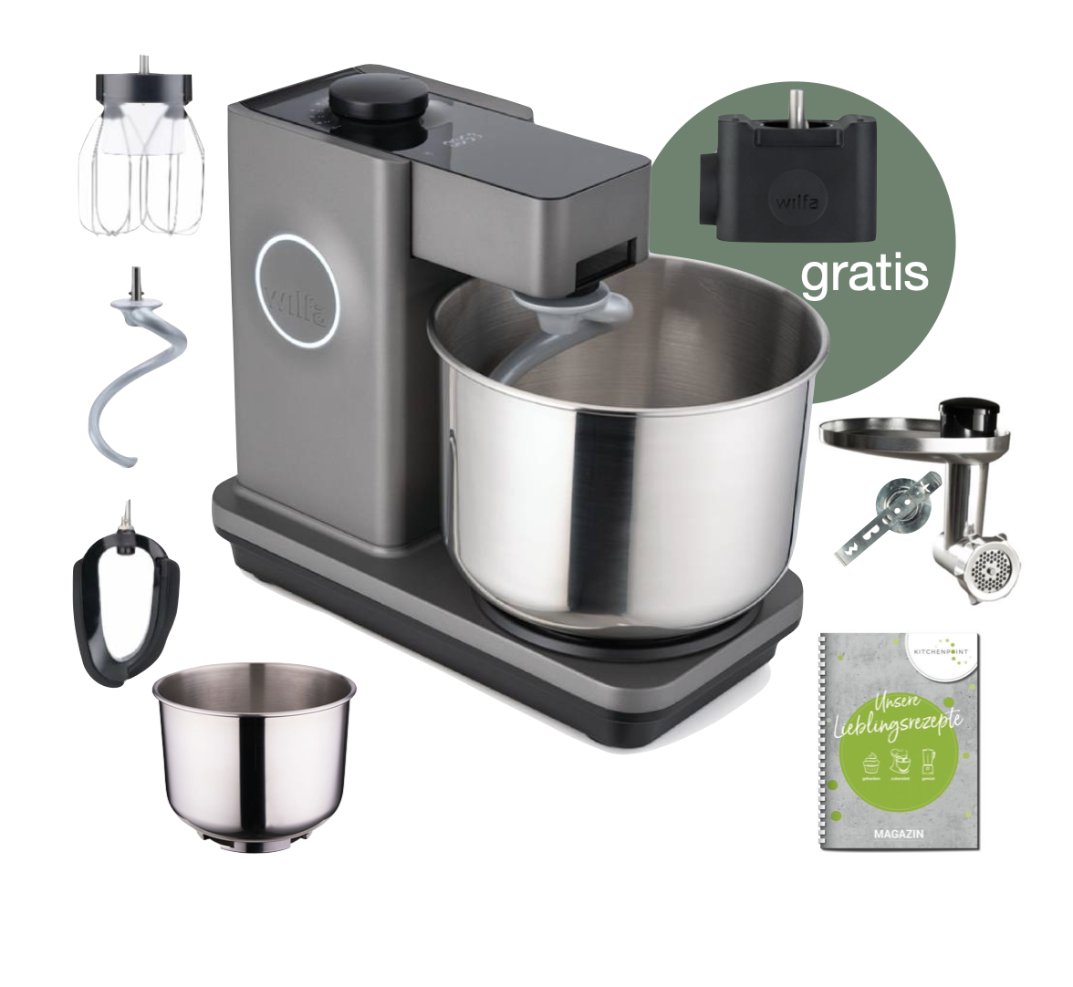 Wilfa Küchenmaschine Probakern Timer grau - Back Mega Set