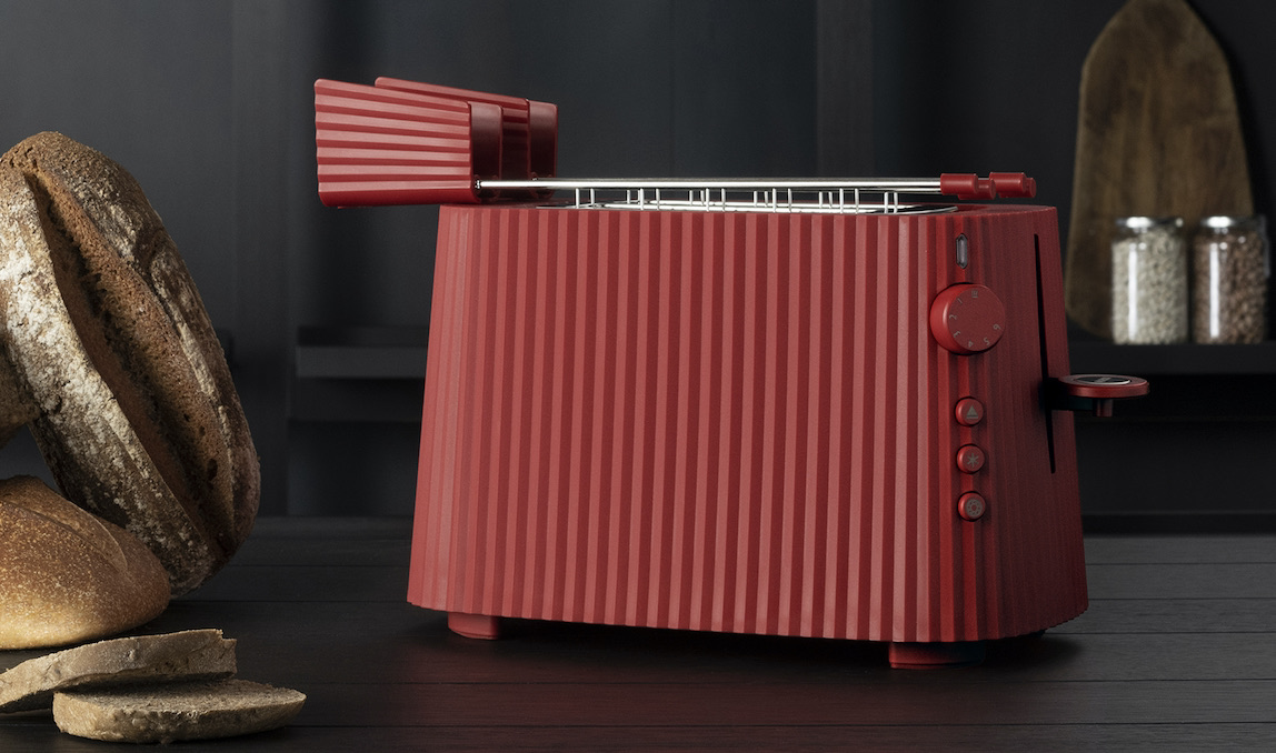 Alessi Plissé Wasserkocher - Toaster Set klein Rot Alessi Plissé Wasserkocher - Toaster Set klein Rot