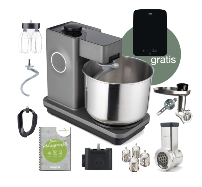 Wilfa Küchenmaschine Probaker grau - Komplett Set