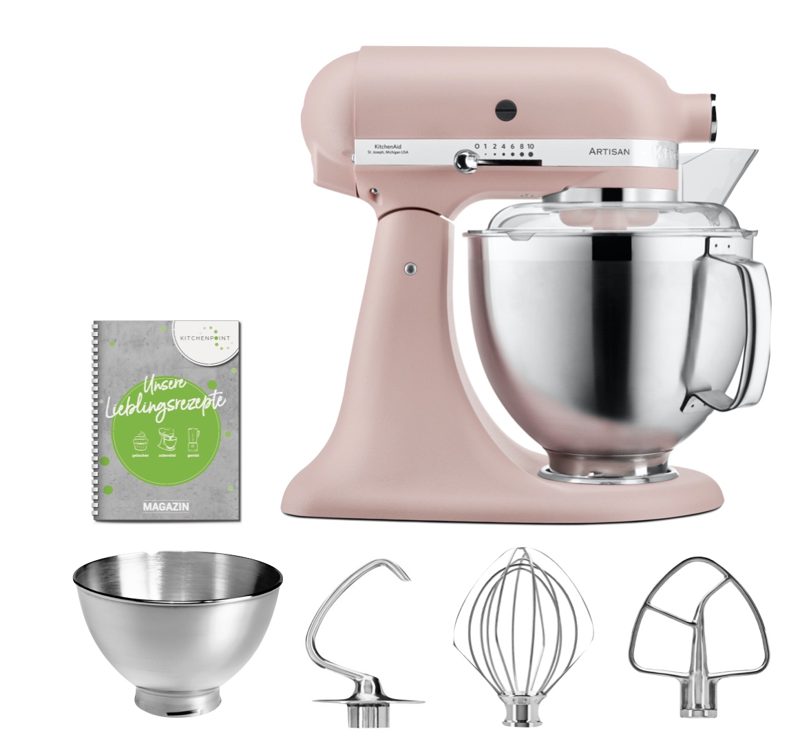 KitchenAid BLACK SALE Set - Küchenmaschine Feather Pink