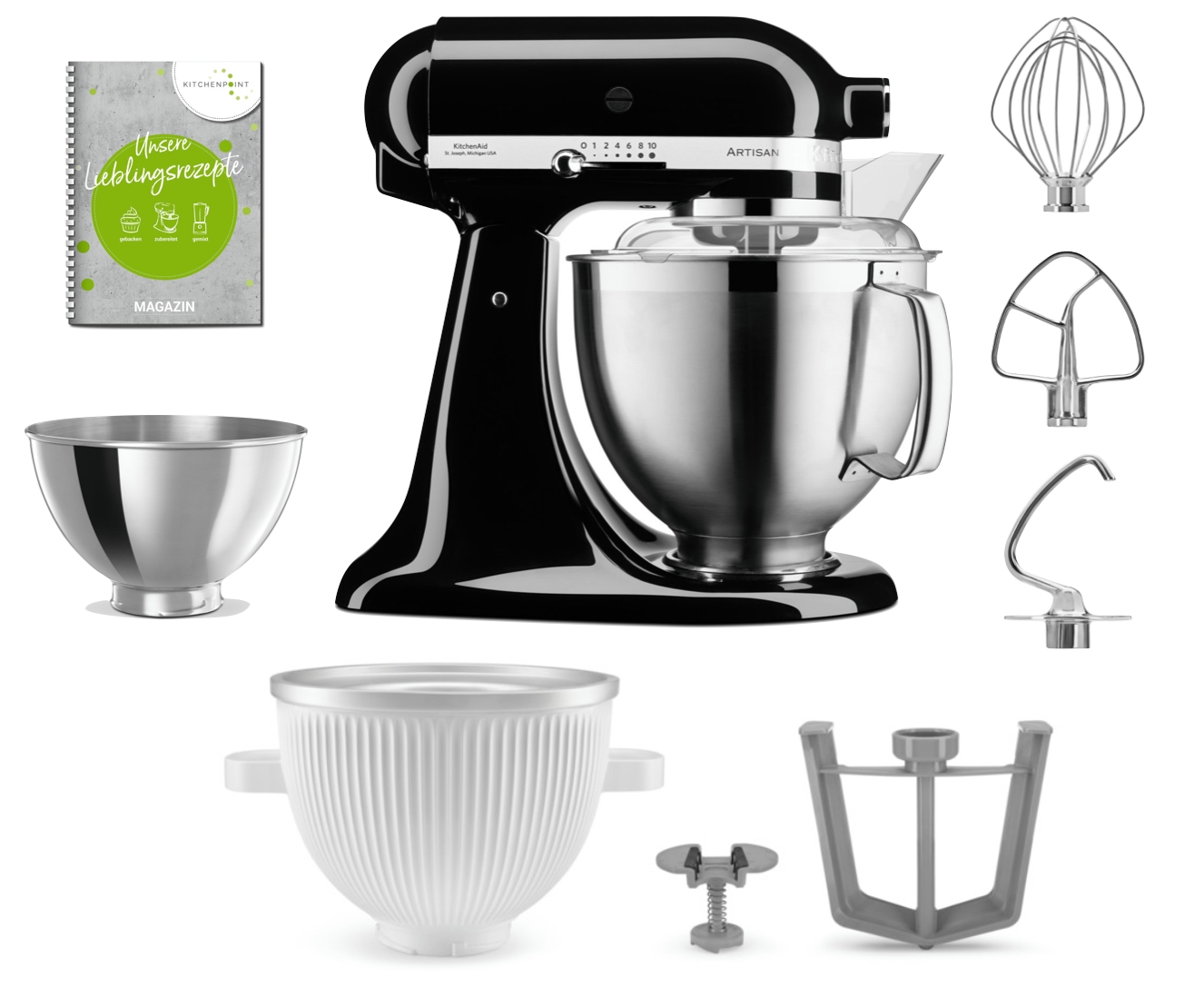 KitchenAid Küchenmaschine 185 Eis Set Onyx Schwarz KitchenAid Küchenmaschine 185 Eis Set Onyx Schwarz