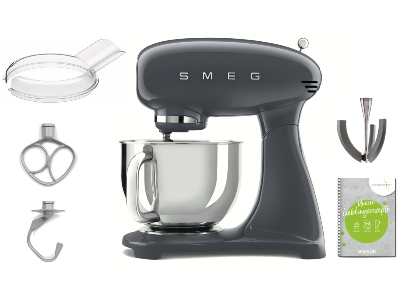 SMEG Küchenmaschine Anthrazit Grau SMF03