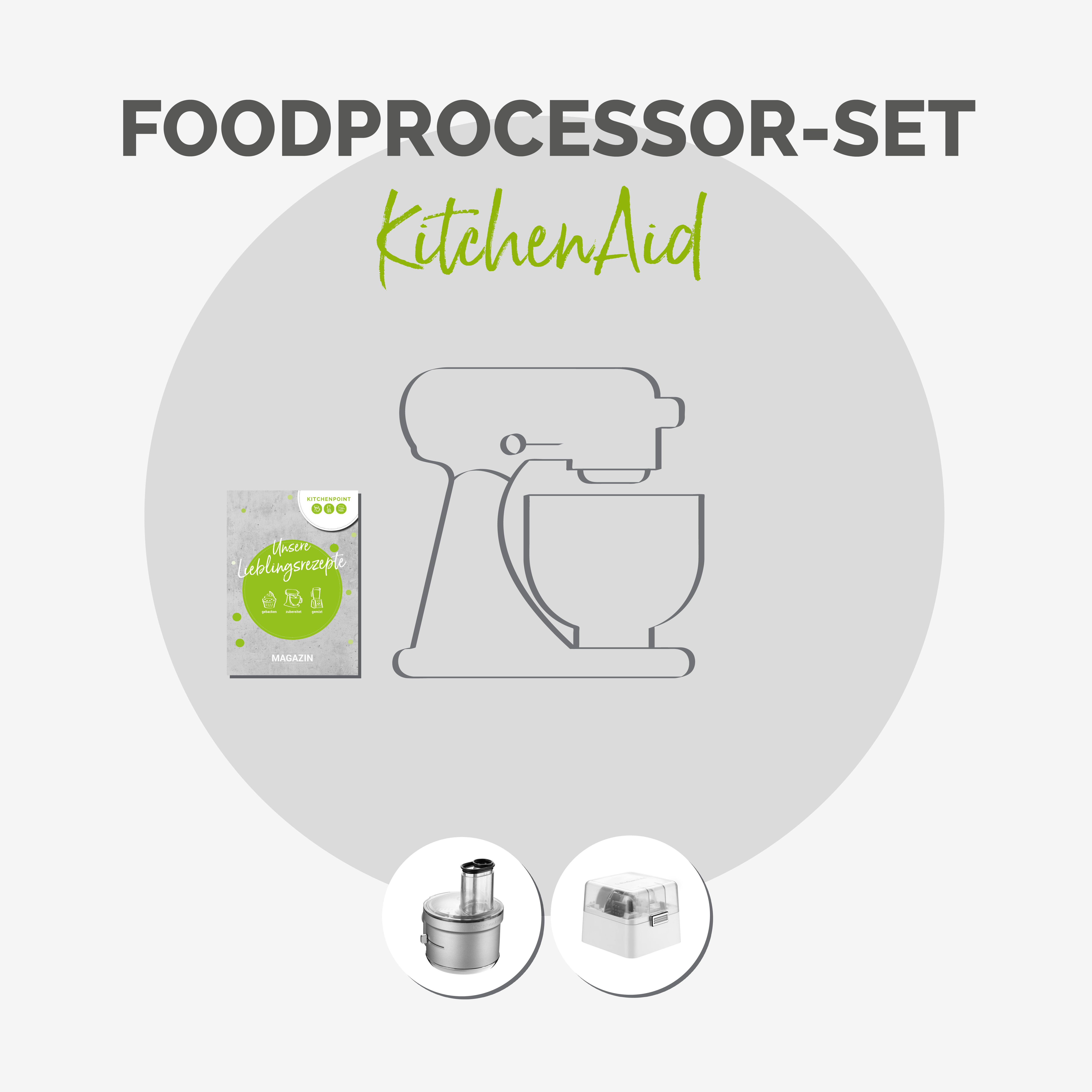 KitchenAid Küchenmaschine 185 Foodprocessor Set Candy Apple KitchenAid Küchenmaschine 185 Foodprocessor Set Candy Apple
