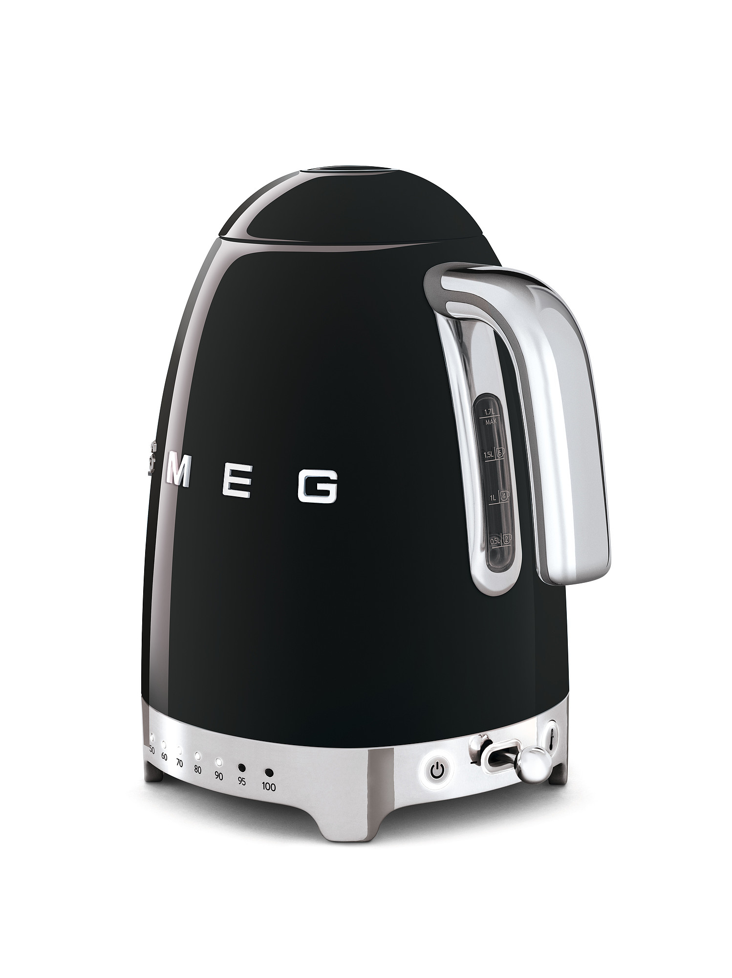 SMEG Wasserkocher mit Temperaturregelung - Toaster Set Schwarz