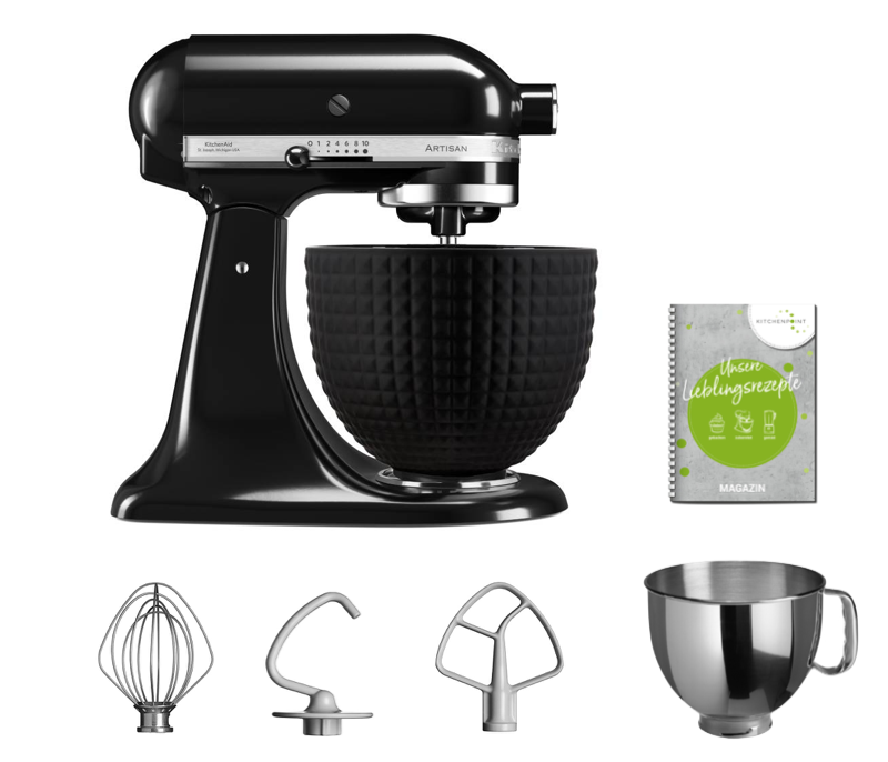 KitchenAid Küchenmaschine 125 Onyx Schwarz - Black Edition