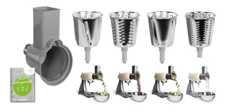 SMEG Küchenmaschine SMF03 Vollfarbe - Gourmet Set Pastellblau