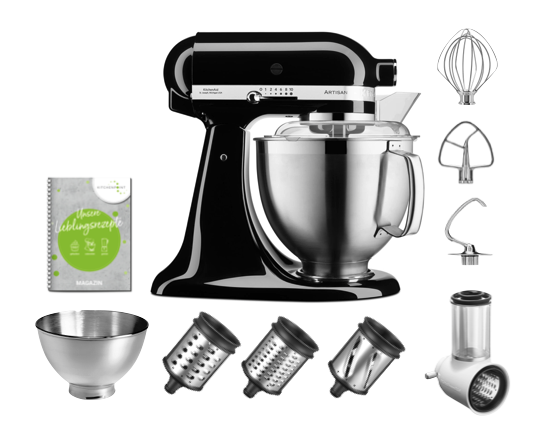 KitchenAid Küchenmaschine 185 Gemüse Set Onyx Schwarz