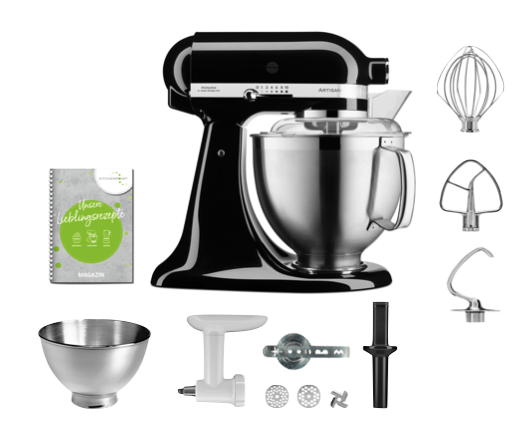 KitchenAid Küchenmaschine 185 Back Set Onyx Schwarz KitchenAid Küchenmaschine 185 Back Set Onyx Schwarz