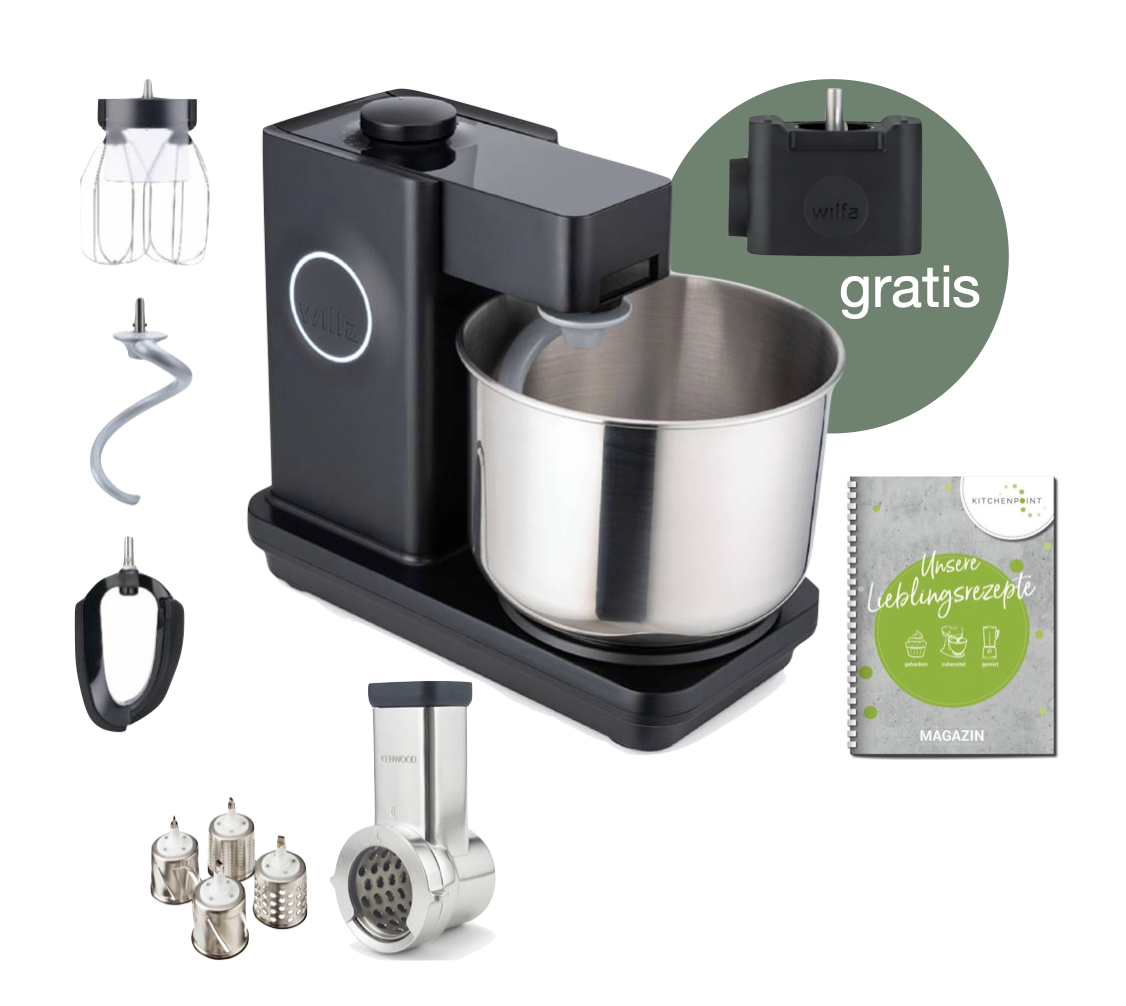 Wilfa Küchenmaschine Probaker schwarz - Gemüse Set