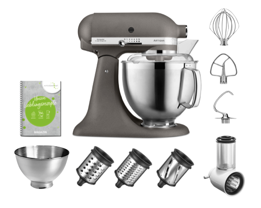 KitchenAid Küchenmaschine 185 Gemüse Set Grau