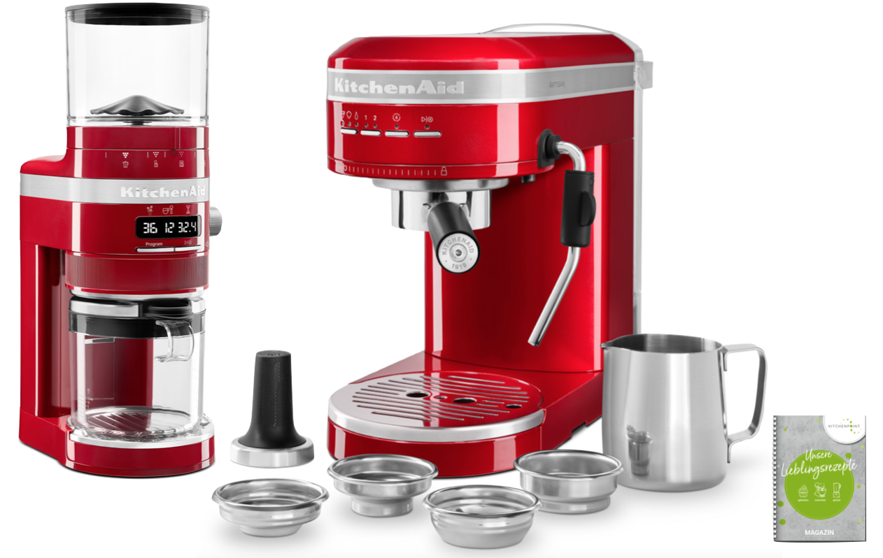 KitchenAid Espressomaschine Set Empire Rot
