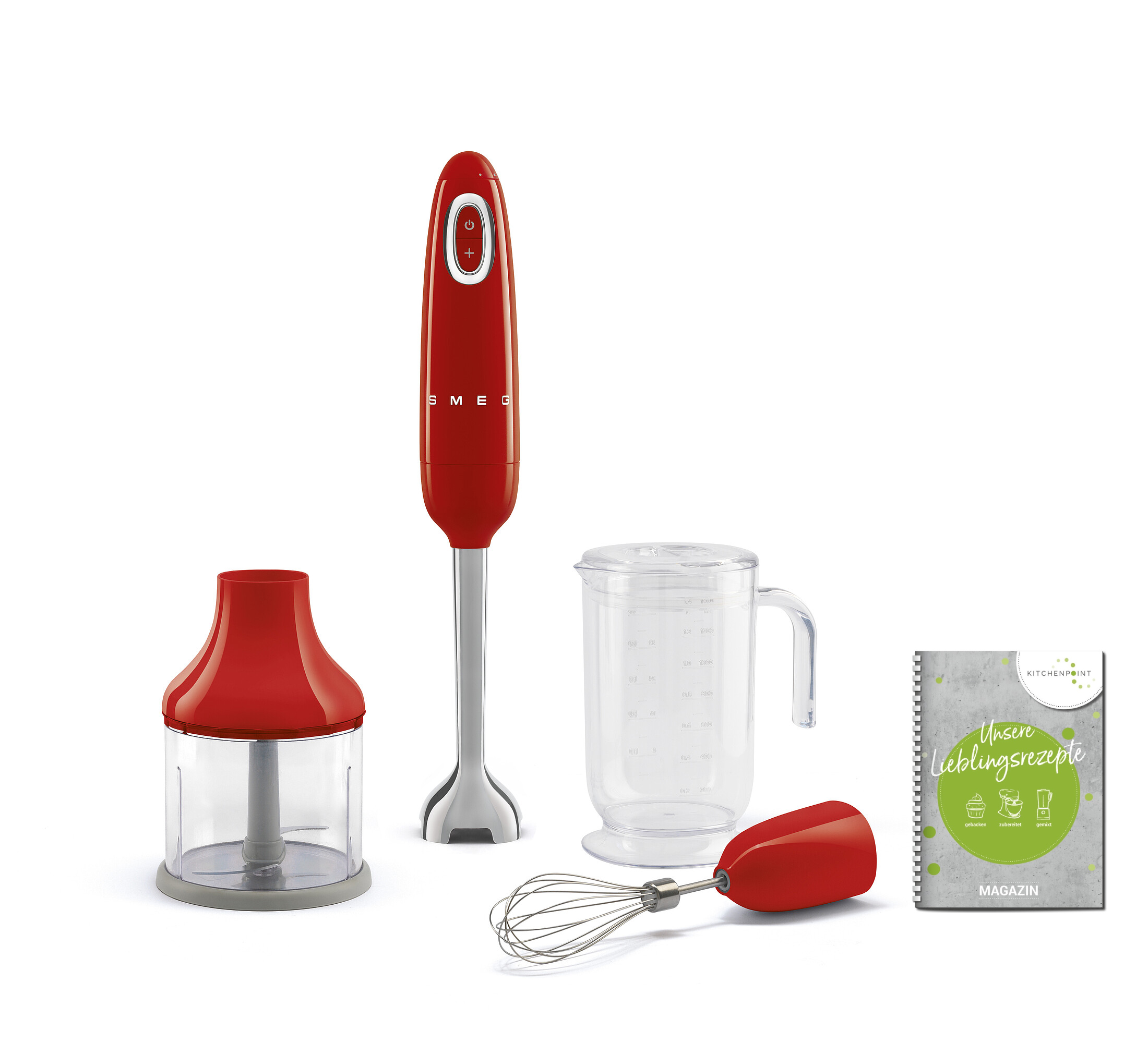 SMEG Stabmixer Set HBF03  rot