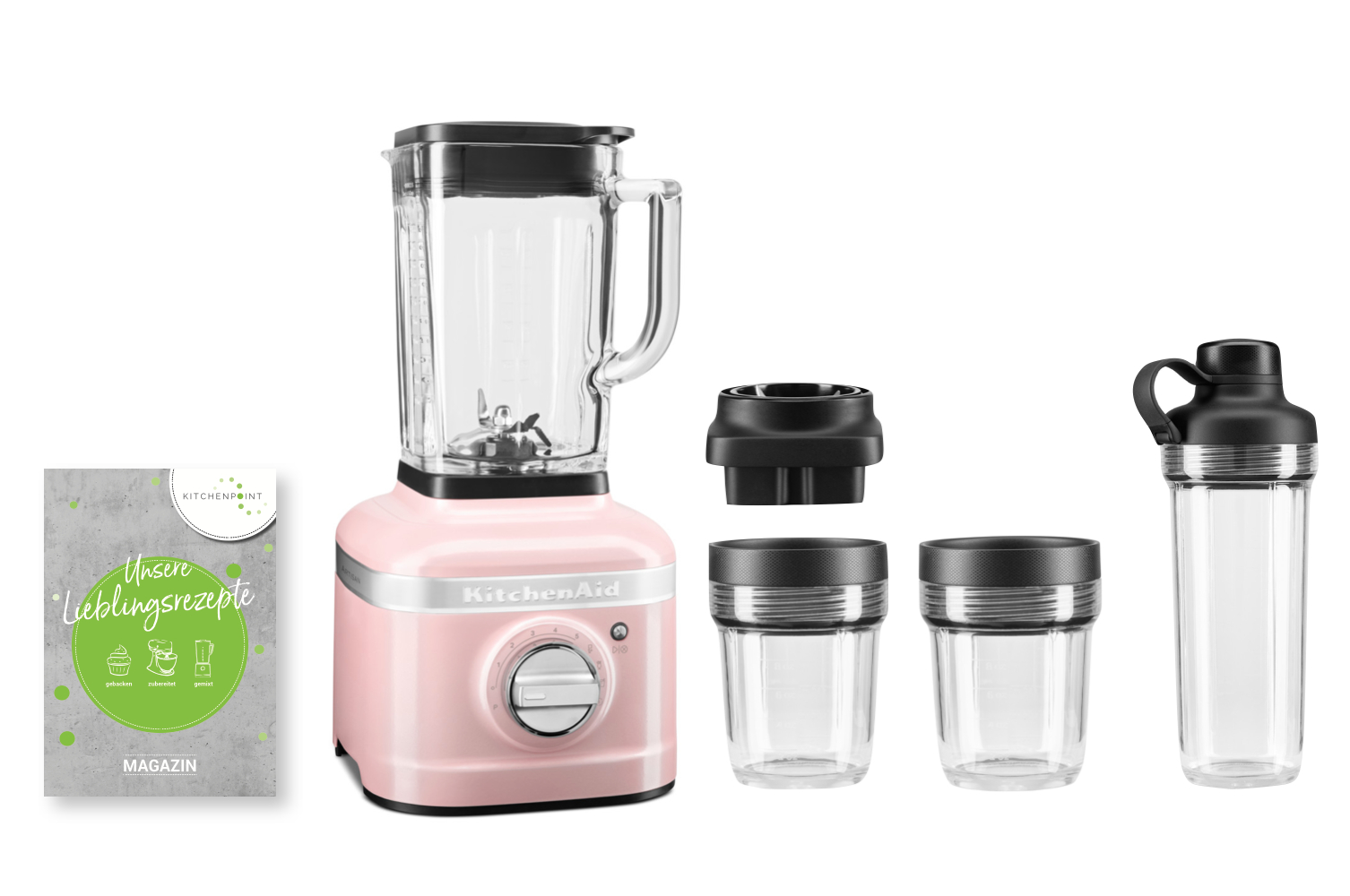 KitchenAid K400 Blender Smoothie Set Seidenpink KitchenAid K400 Blender Smoothie Set Seidenpink