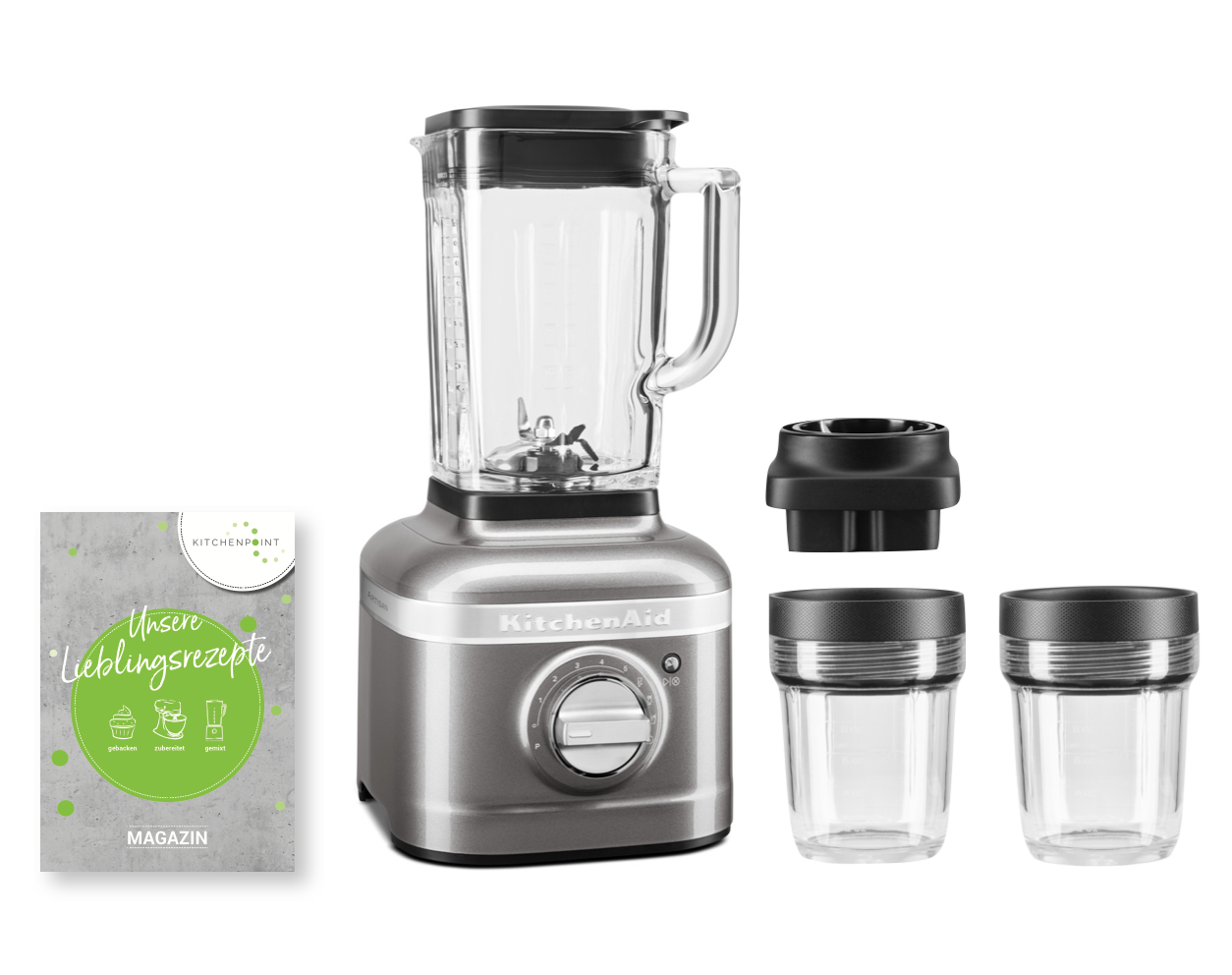 KitchenAid Blender K400 Mixbehälter Set Medallion Silber KitchenAid Blender K400 Mixbehälter Set Medallion Silber