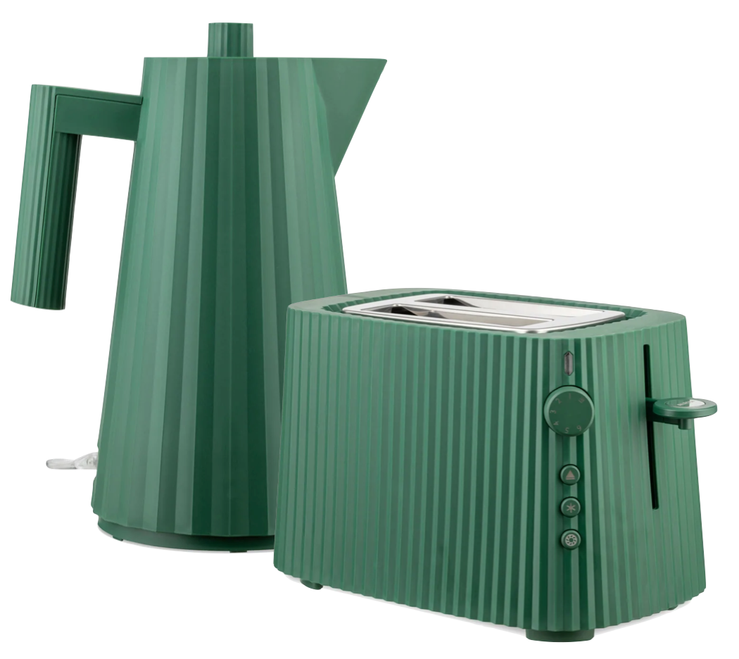  Alessi Plissé  Wasserkocher - Toaster Set Grün