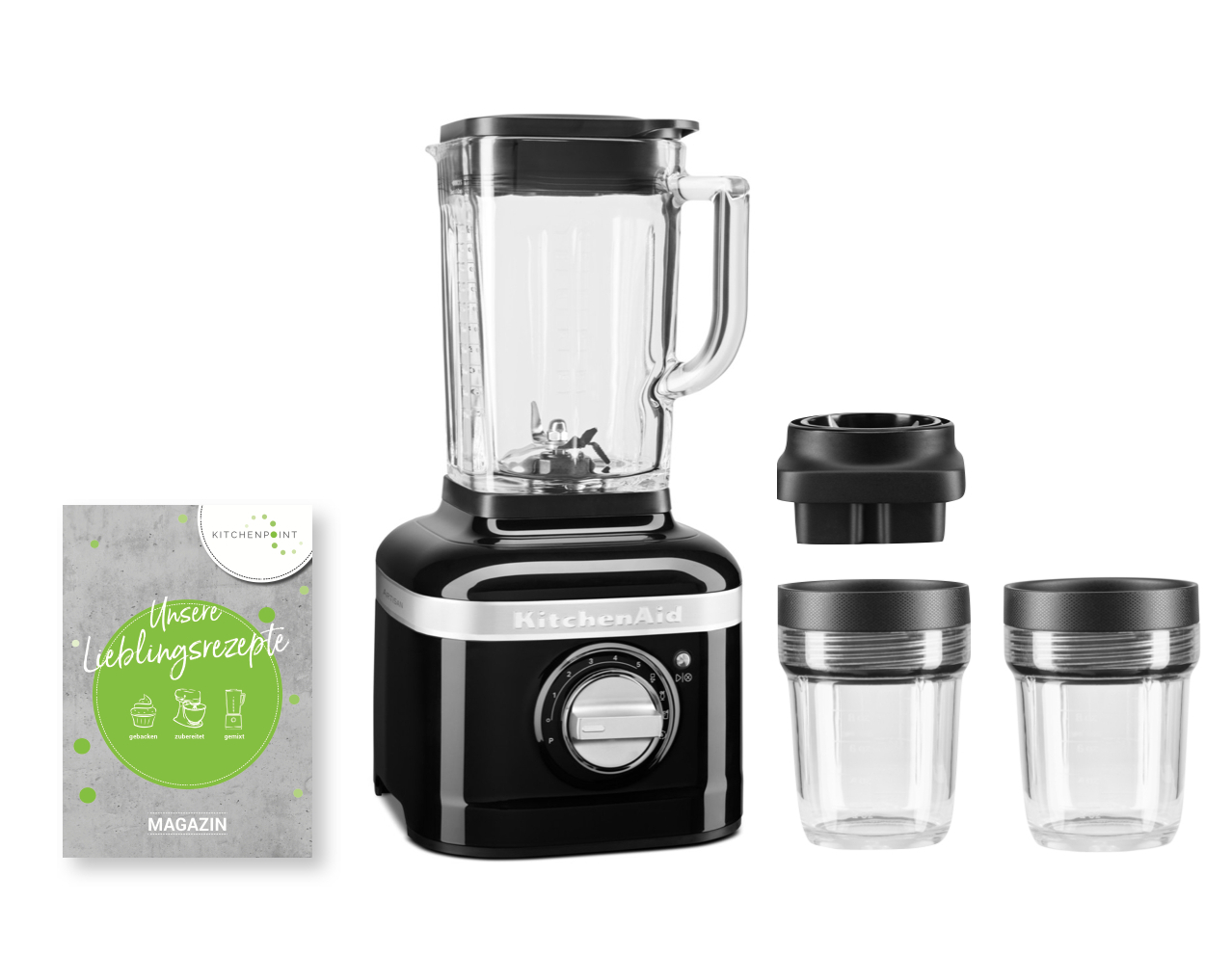 KitchenAid Blender K400 Mixbehälter Set Onyx Schwarz KitchenAid Blender K400 Mixbehälter Set Onyx Schwarz