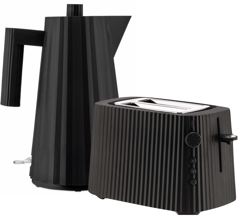 Alessi Plissé  Wasserkocher - Toaster Set Schwarz