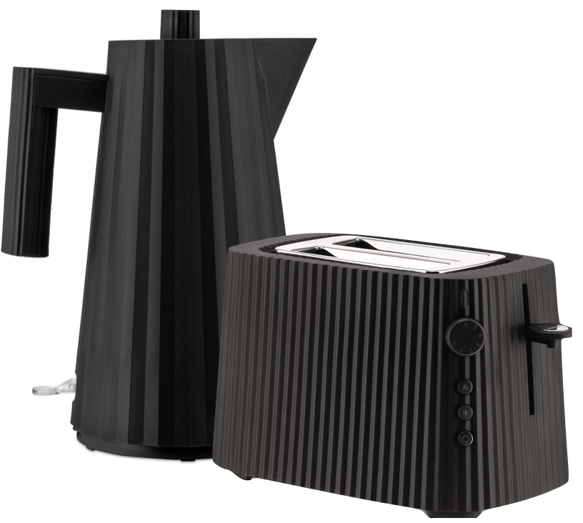 Alessi Plissé  Wasserkocher - Toaster Set Schwarz Alessi Plissé  Wasserkocher - Toaster Set Schwarz